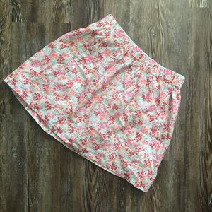 J. Crew Multicolor Ditsy Floral Feminine Spring Easter Mini Skirt With Pockets